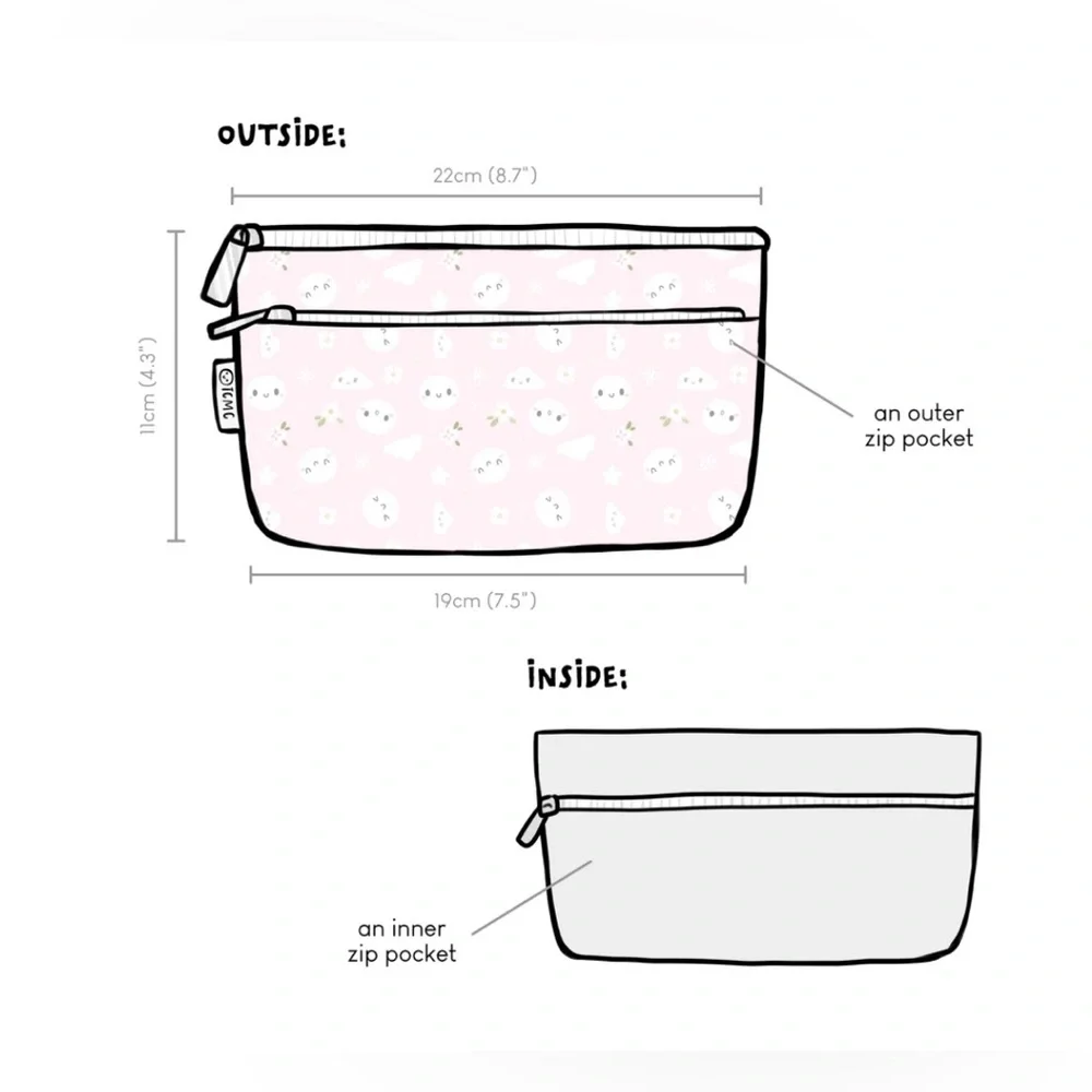 TheCoffeeMonsterzCo Ballerina Pink - SLIM Stationery Pouch